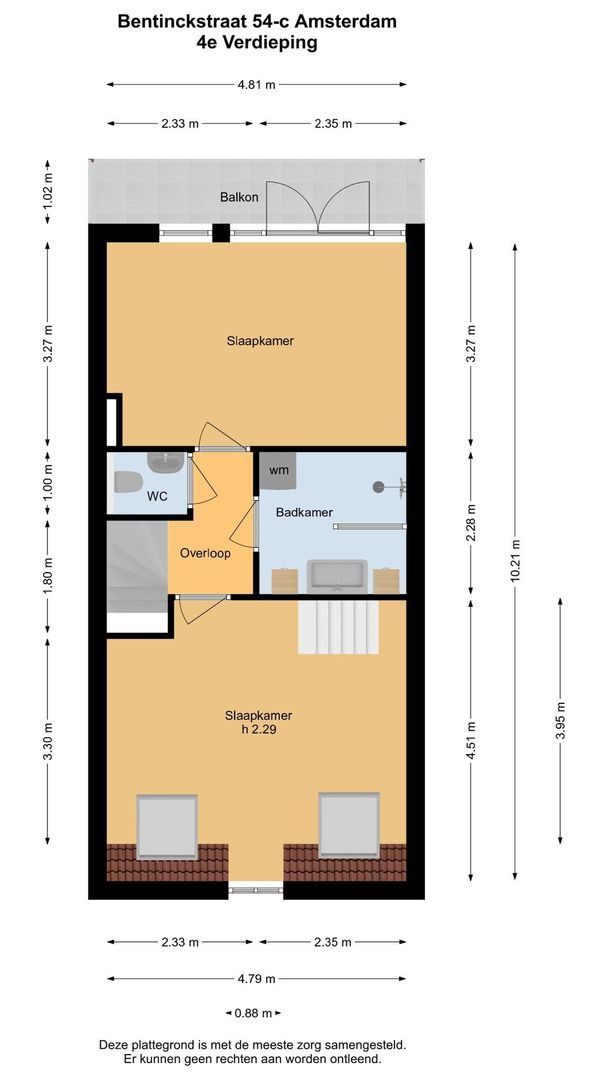 Bentinckstraat 54 C, Amsterdam plattegrond-2