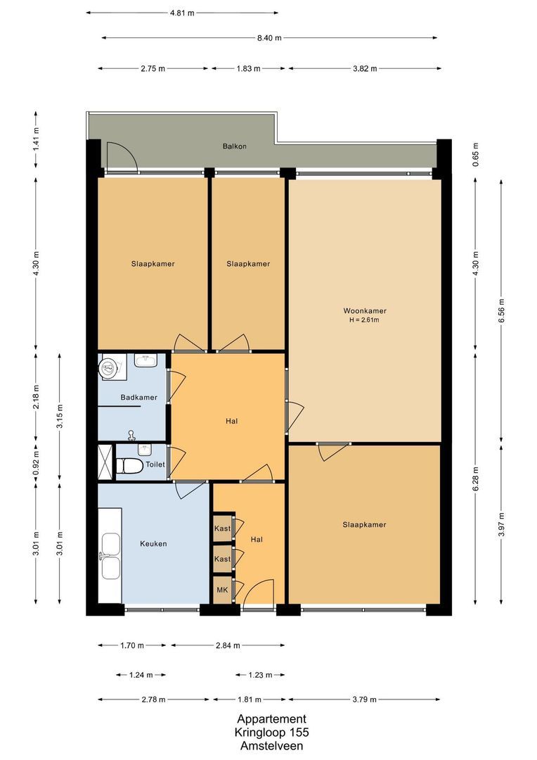 Kringloop 155, Amstelveen plattegrond-0