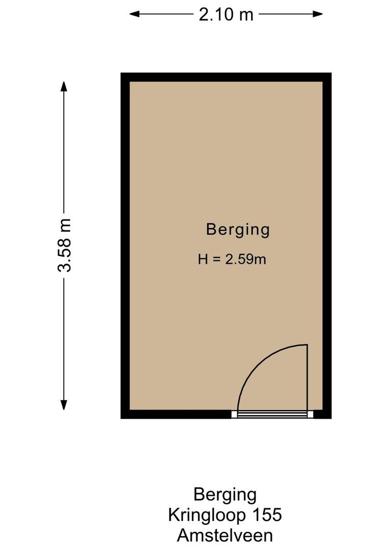 Kringloop 155, Amstelveen plattegrond-1