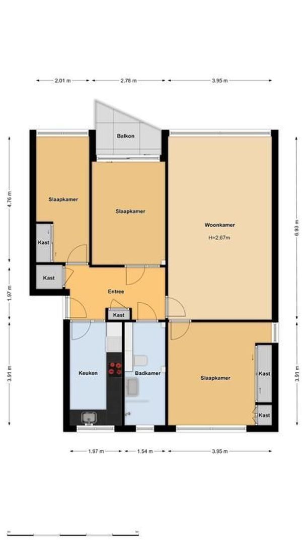 Meander 889, Amstelveen plattegrond-1