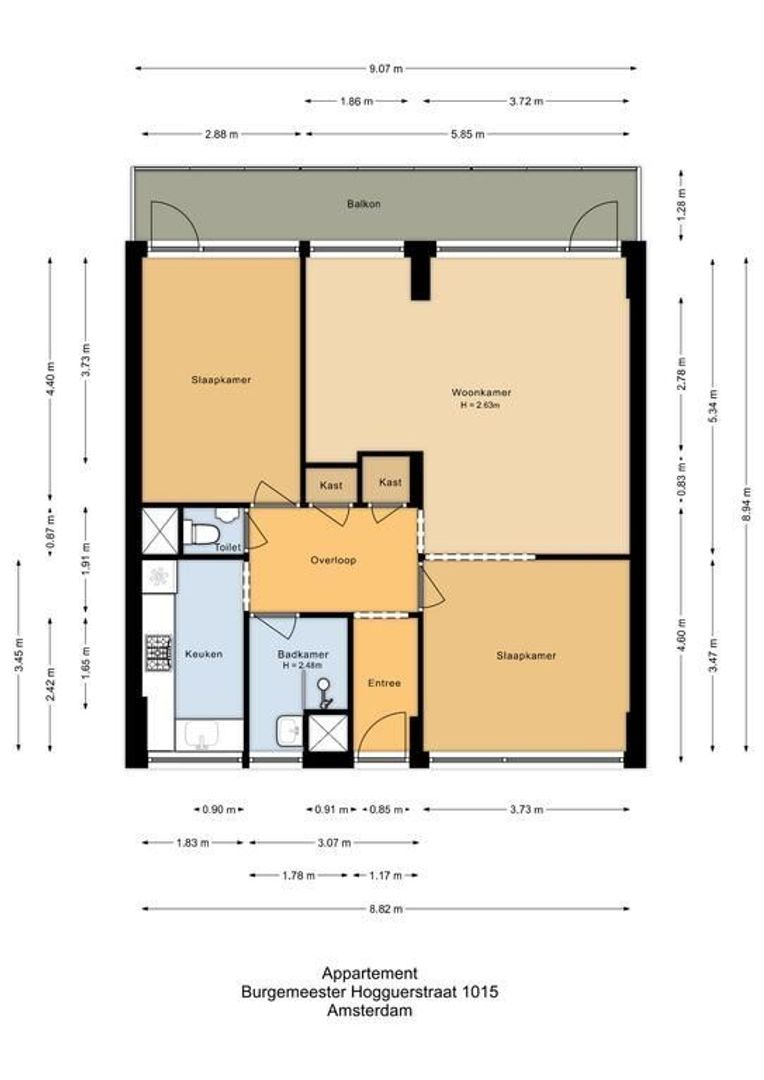 Burgemeester Hogguerstraat 1015, Amsterdam plattegrond-0