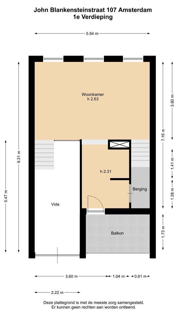 John Blankensteinstraat 107, Amsterdam plattegrond-1