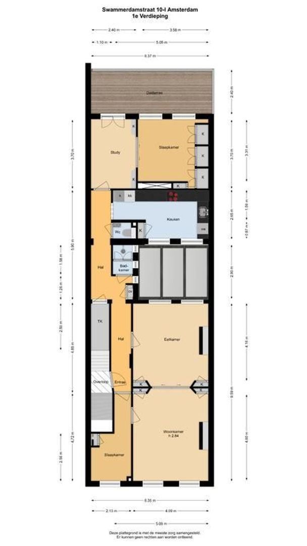 Swammerdamstraat 10 1, Amsterdam plattegrond-0