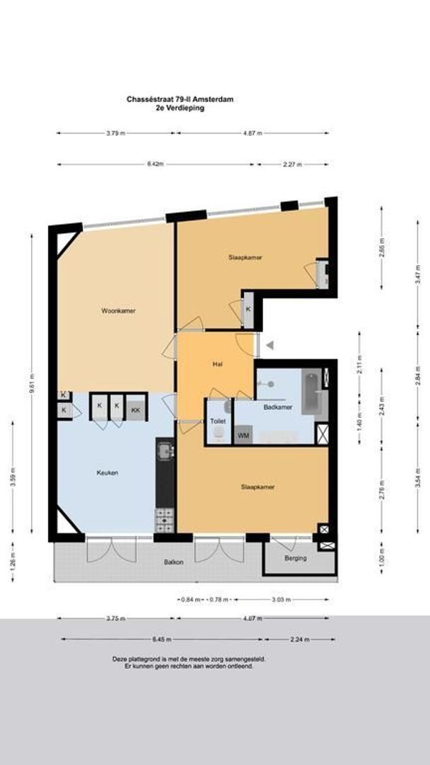 Chassestraat 79 2, Amsterdam plattegrond-0