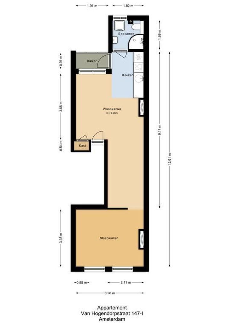 Van Hogendorpstraat 147 1, Amsterdam plattegrond-0
