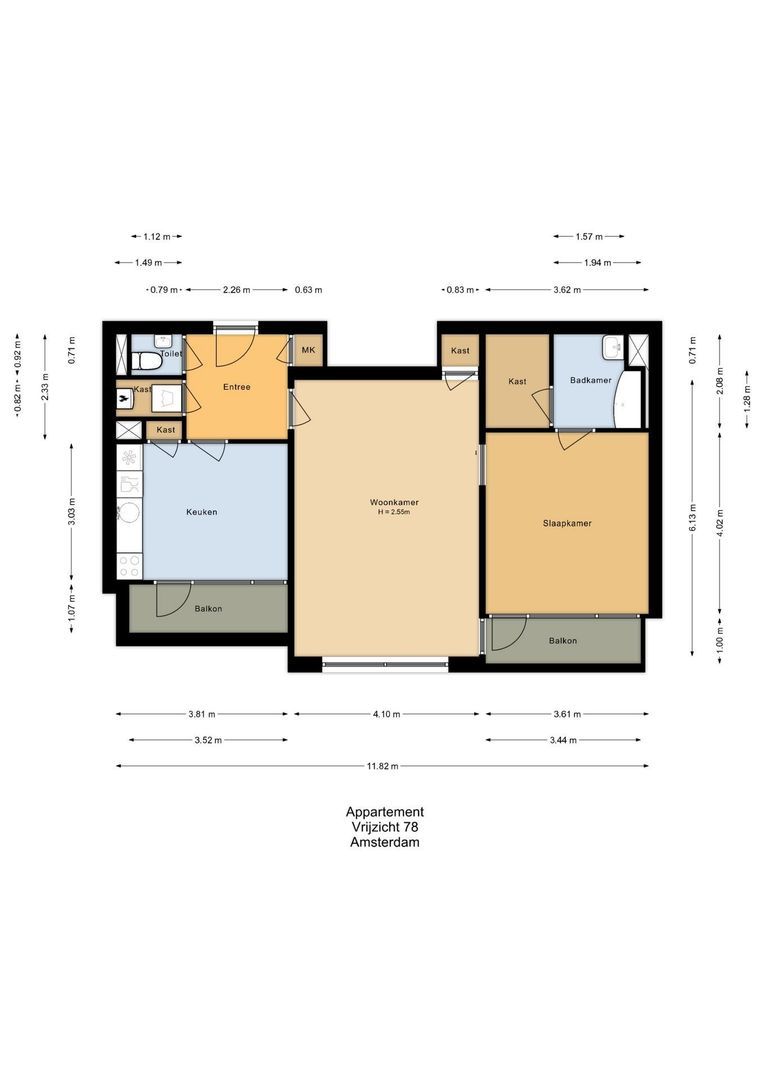 Vrijzicht 78, Amsterdam plattegrond-0