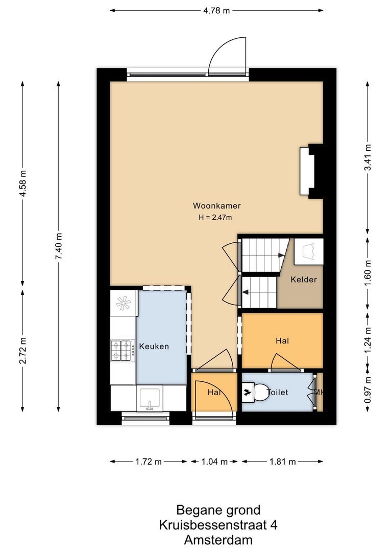 Kruisbessenstraat 4, Amsterdam plattegrond-0