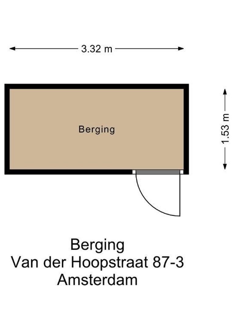Van der Hoopstraat 87 3, Amsterdam plattegrond-1