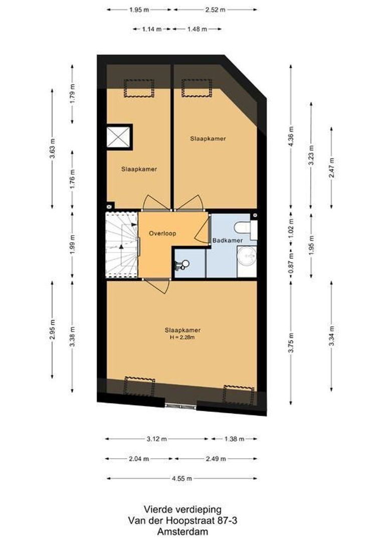 Van der Hoopstraat 87 3, Amsterdam plattegrond-2