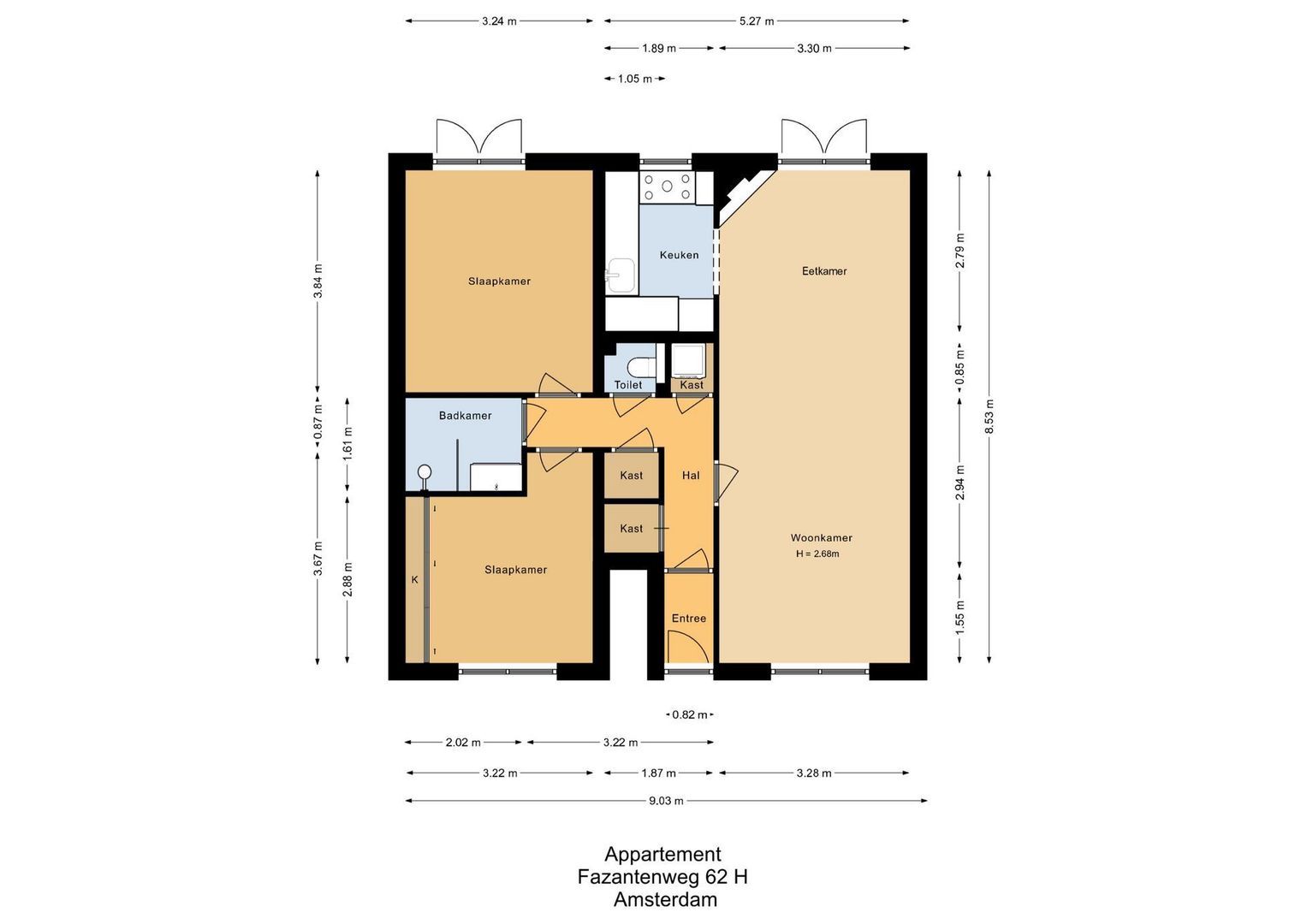 Fazantenweg 62 H, Amsterdam plattegrond-0