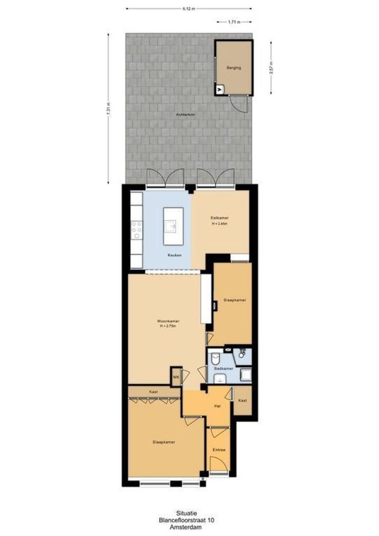 Blancefloorstraat 10 H, Amsterdam plattegrond-1