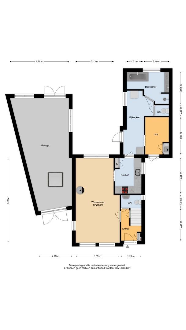 Dorpsstraat 210, Assendelft plattegrond-0