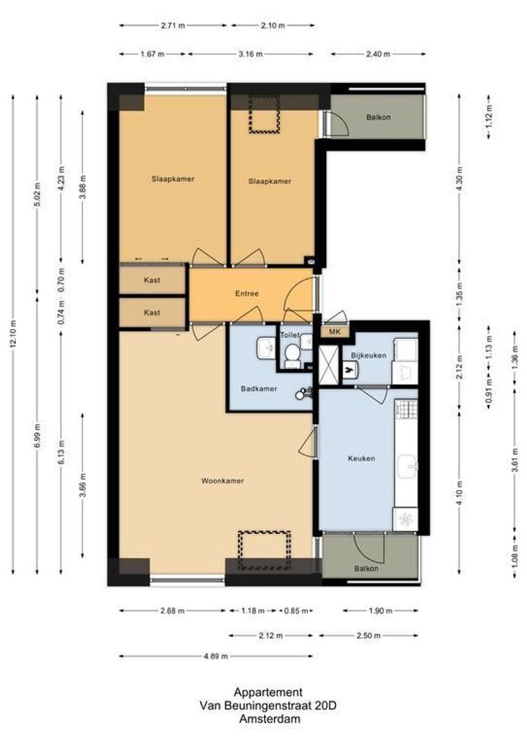 Van Beuningenstraat 20 D, Amsterdam plattegrond-0