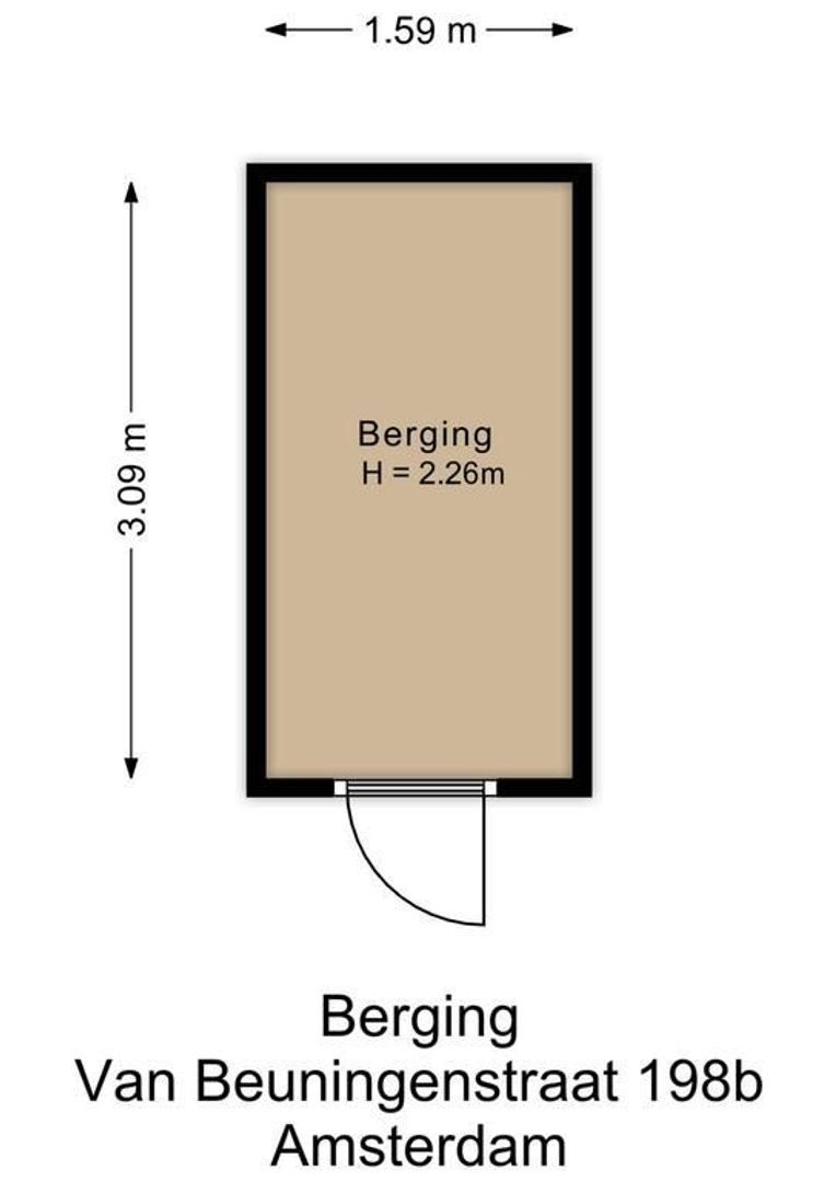 Van Beuningenstraat 198 B, Amsterdam plattegrond-1
