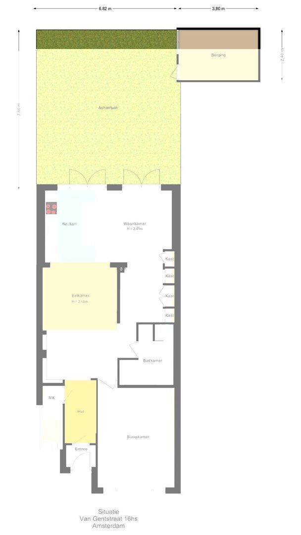 Van Gentstraat 16 H, Amsterdam plattegrond-2