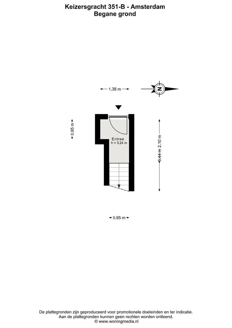 Keizersgracht 351 B, Amsterdam plattegrond-2