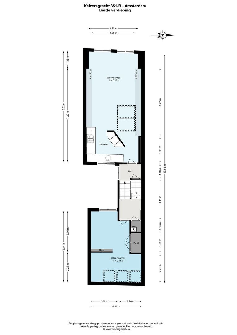Keizersgracht 351 B, Amsterdam plattegrond-3