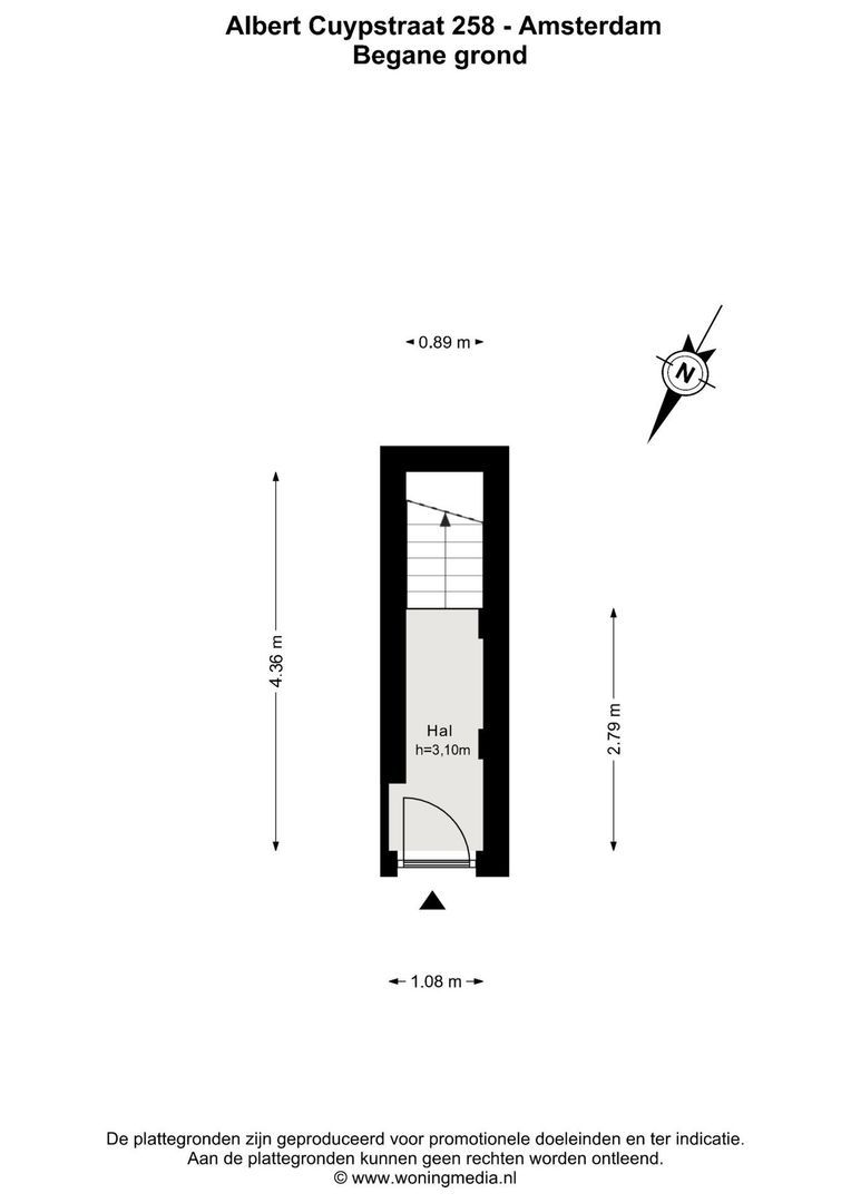 Albert Cuypstraat 258 1, Amsterdam plattegrond-0