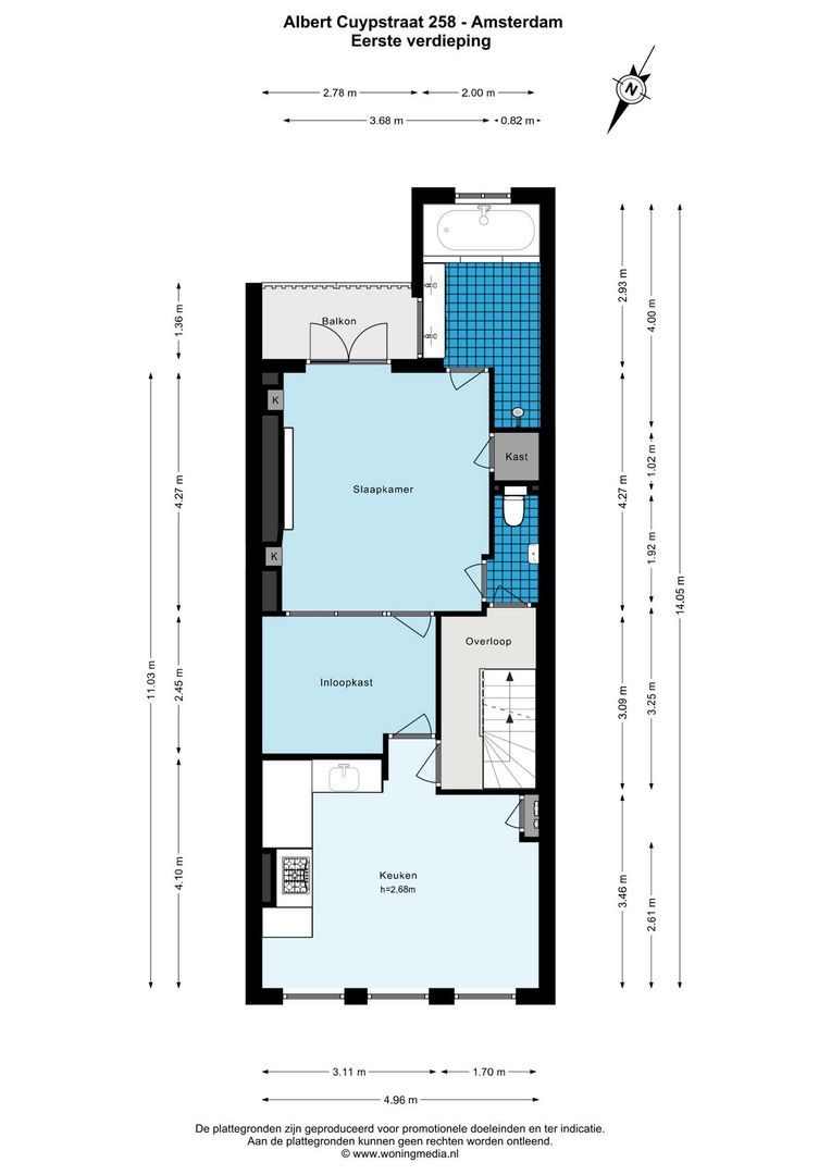 Albert Cuypstraat 258 1, Amsterdam plattegrond-9