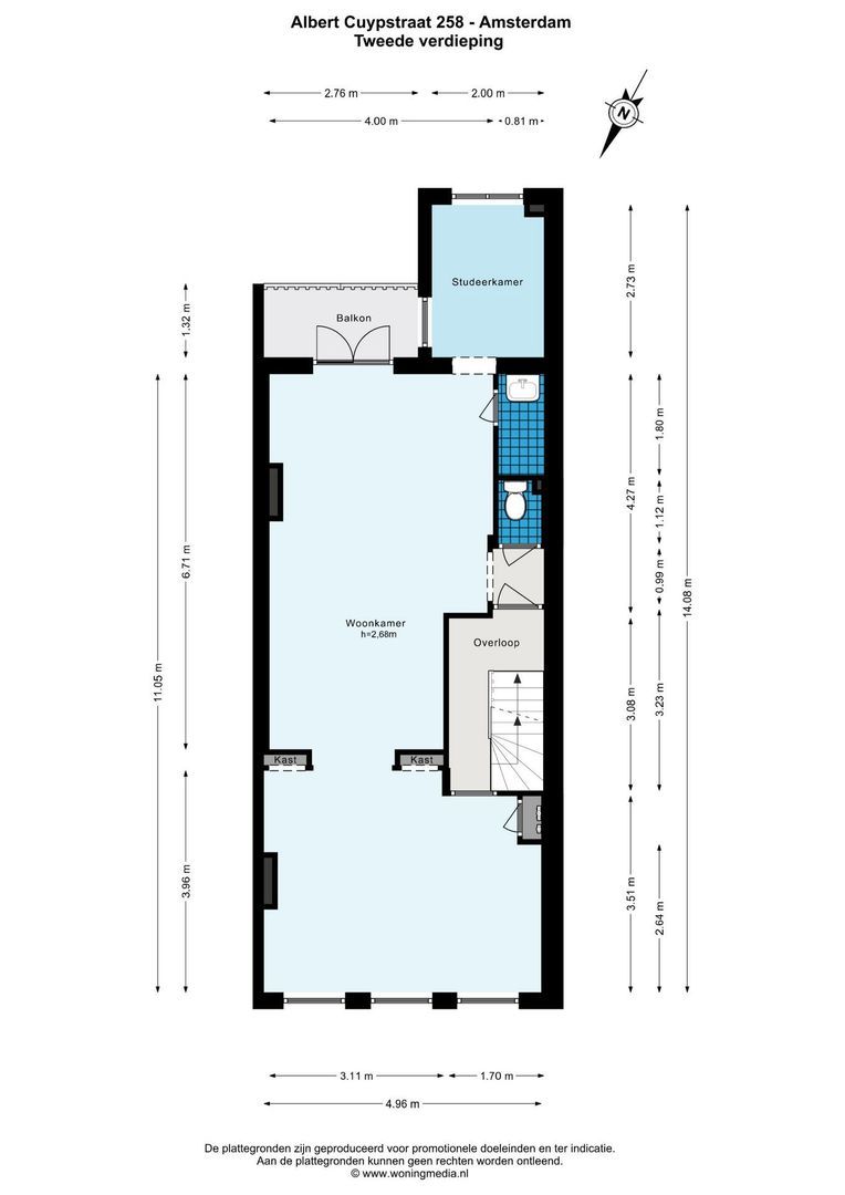 Albert Cuypstraat 258 1, Amsterdam plattegrond-13