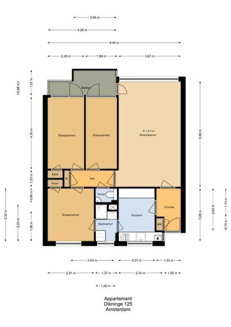 Dikninge 125, Amsterdam plattegrond-0