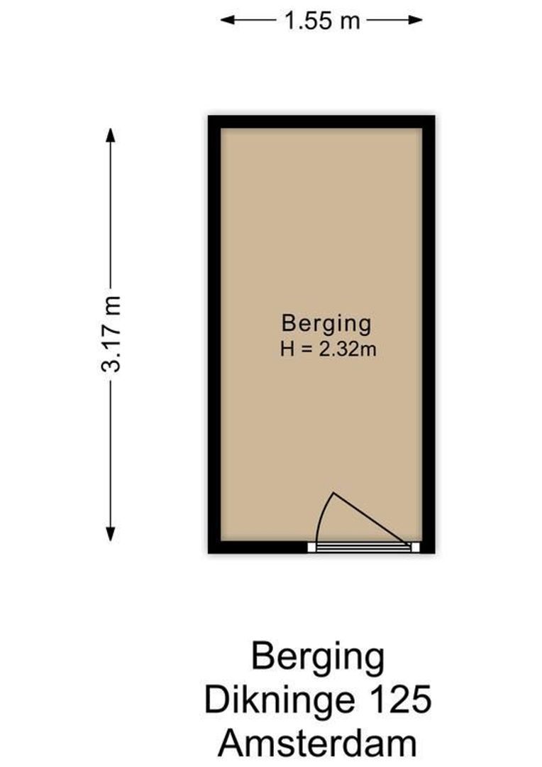 Dikninge 125, Amsterdam plattegrond-1