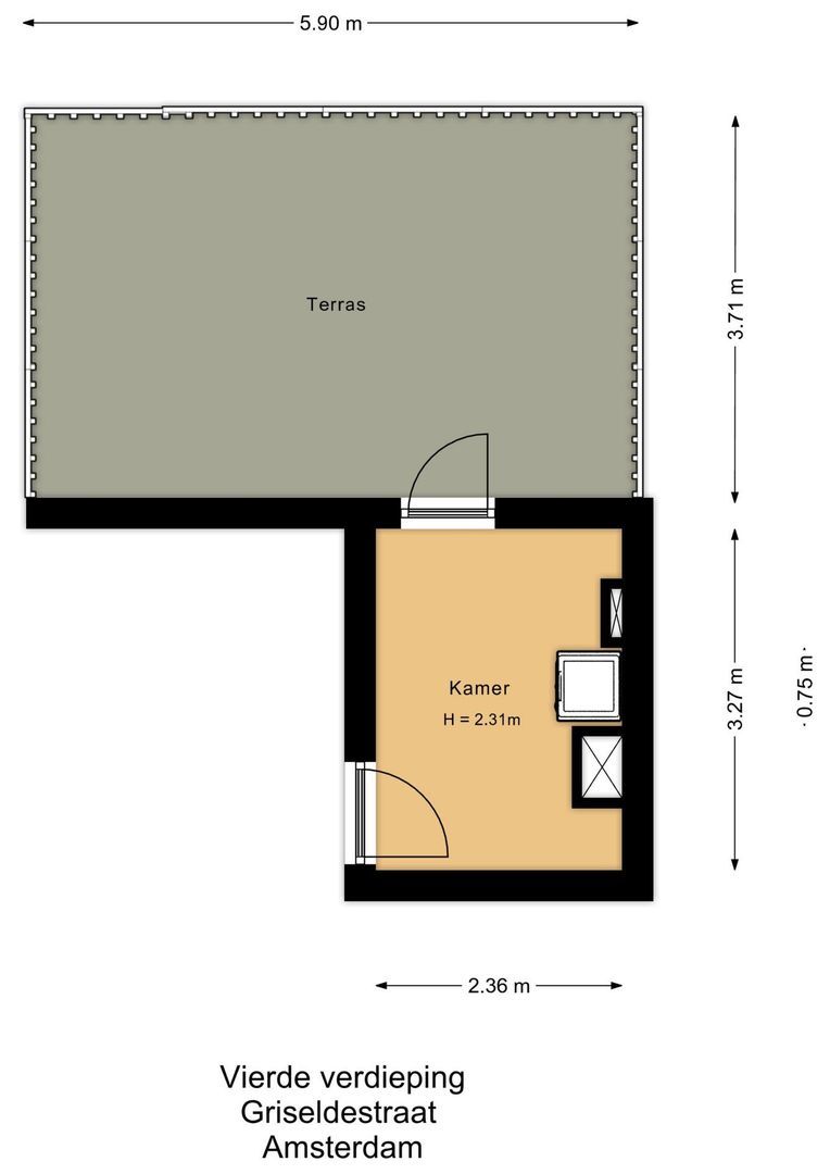 Griseldestraat 33 3, Amsterdam plattegrond-1