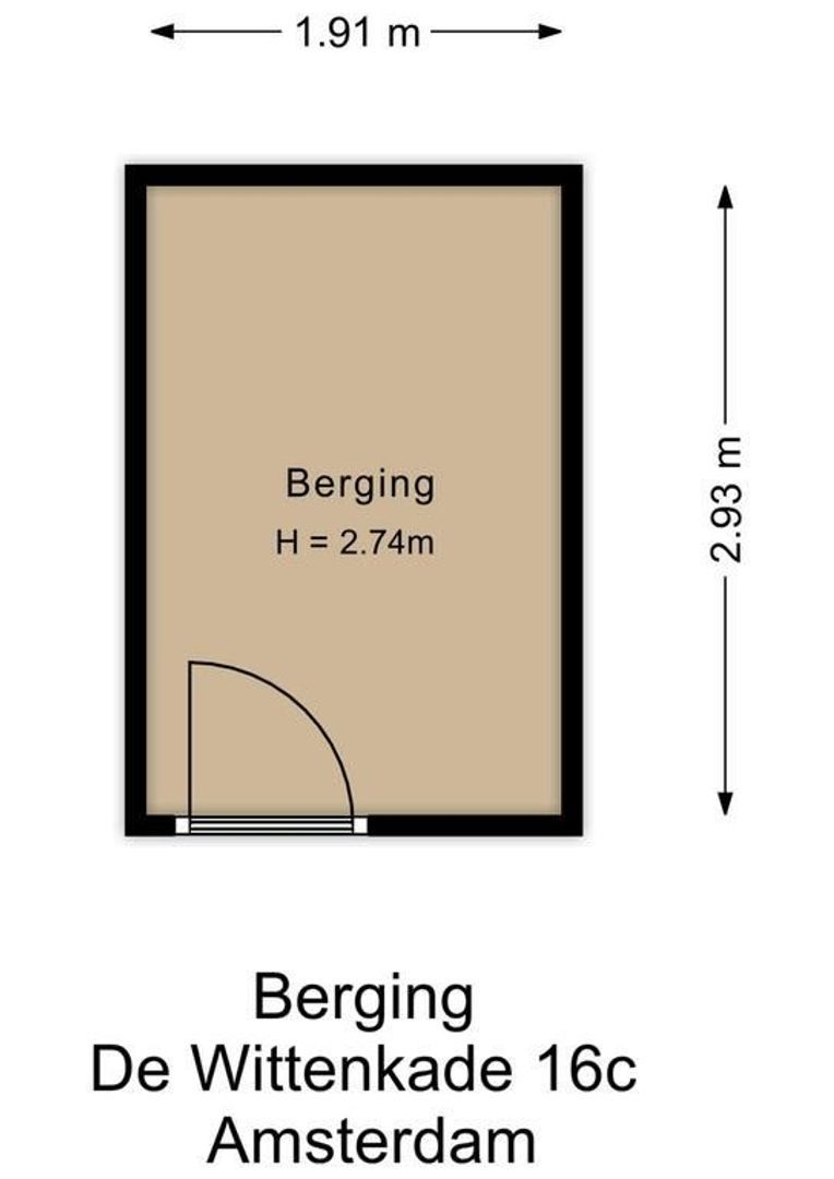 De Wittenkade 16 C, Amsterdam plattegrond-1