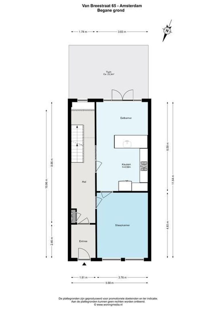 Van Breestraat 65, Amsterdam plattegrond-1