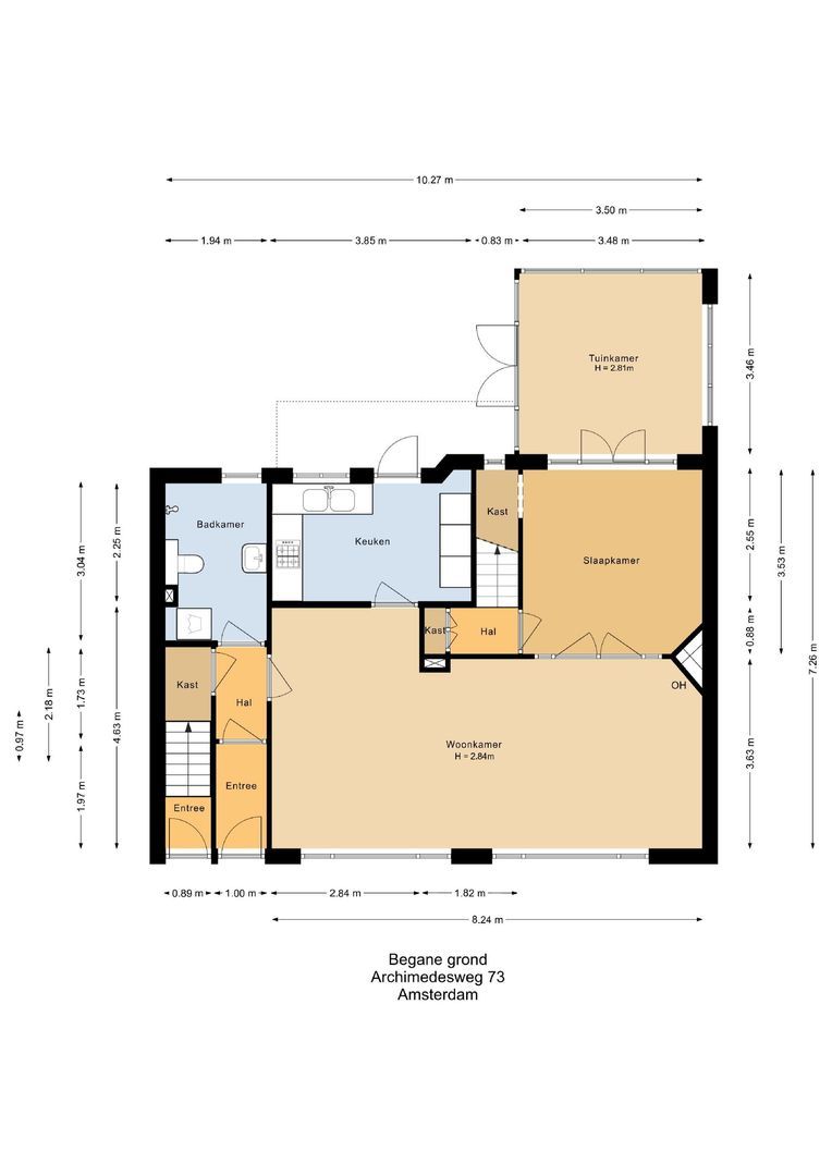 Archimedesweg 73 H, Amsterdam plattegrond-0