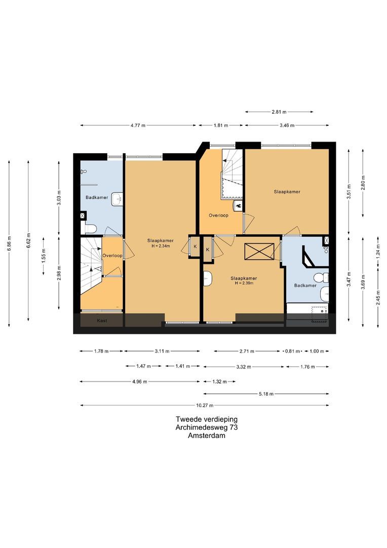Archimedesweg 73 H, Amsterdam plattegrond-4