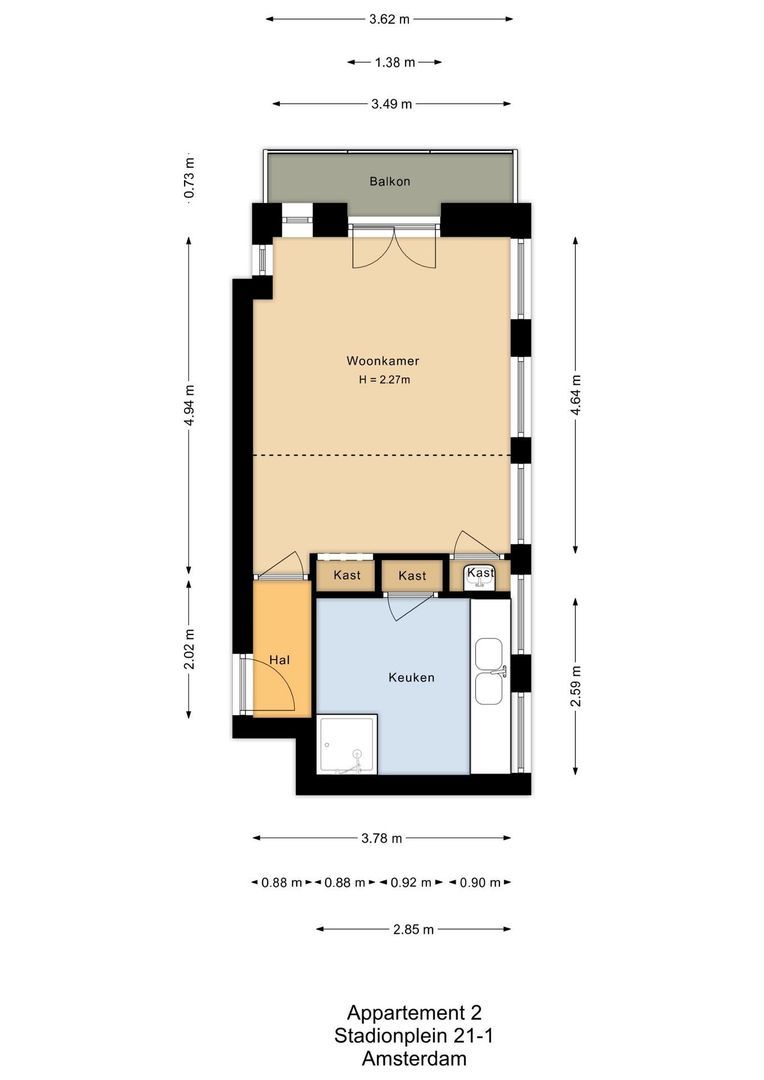 Stadionplein 21 1, Amsterdam plattegrond-2