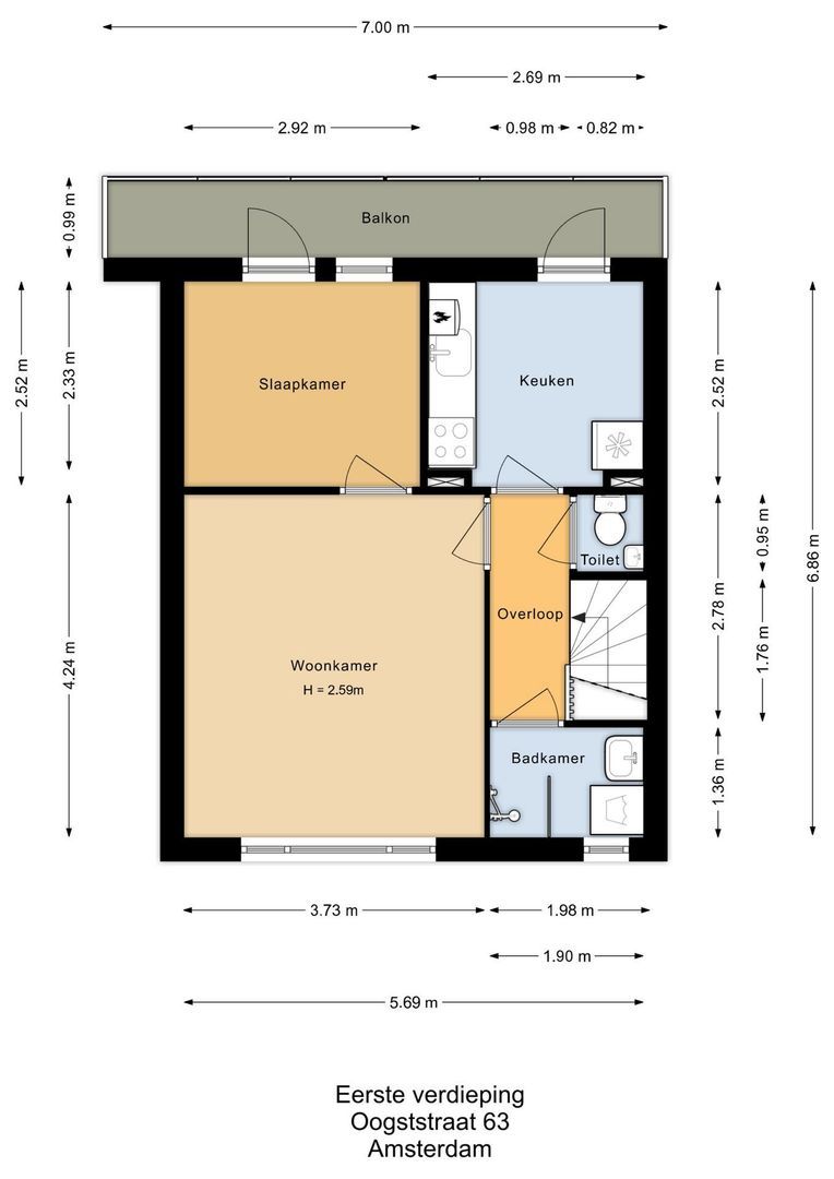 Oogststraat 63, Amsterdam plattegrond-1
