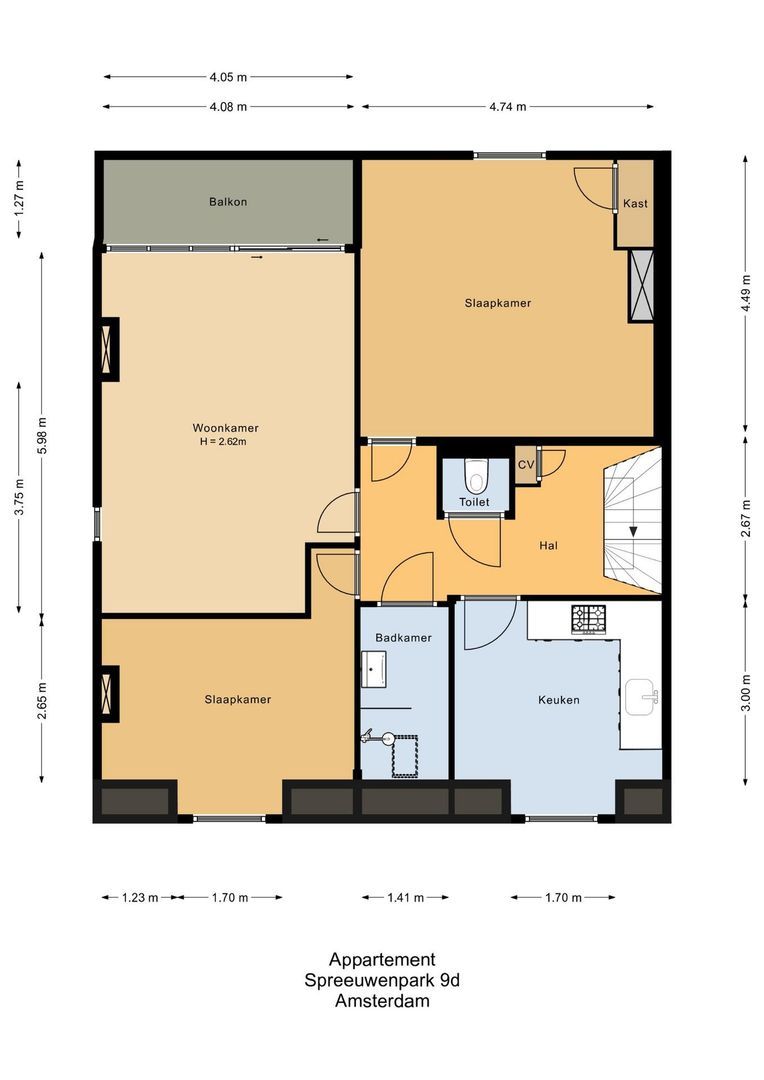 Spreeuwenpark 9 D, Amsterdam plattegrond-0
