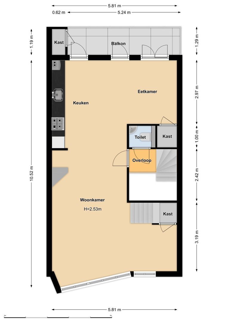 Orteliusstraat 244 3, Amsterdam plattegrond-0