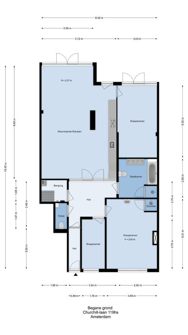 Churchill-laan 119 H, Amsterdam plattegrond-0