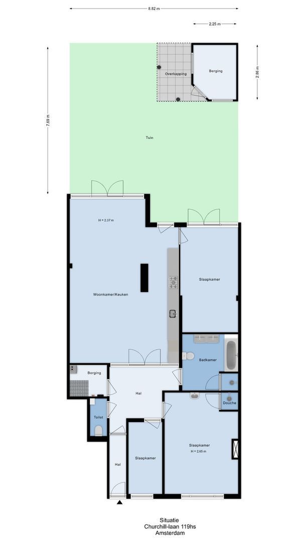 Churchill-laan 119 H, Amsterdam plattegrond-1