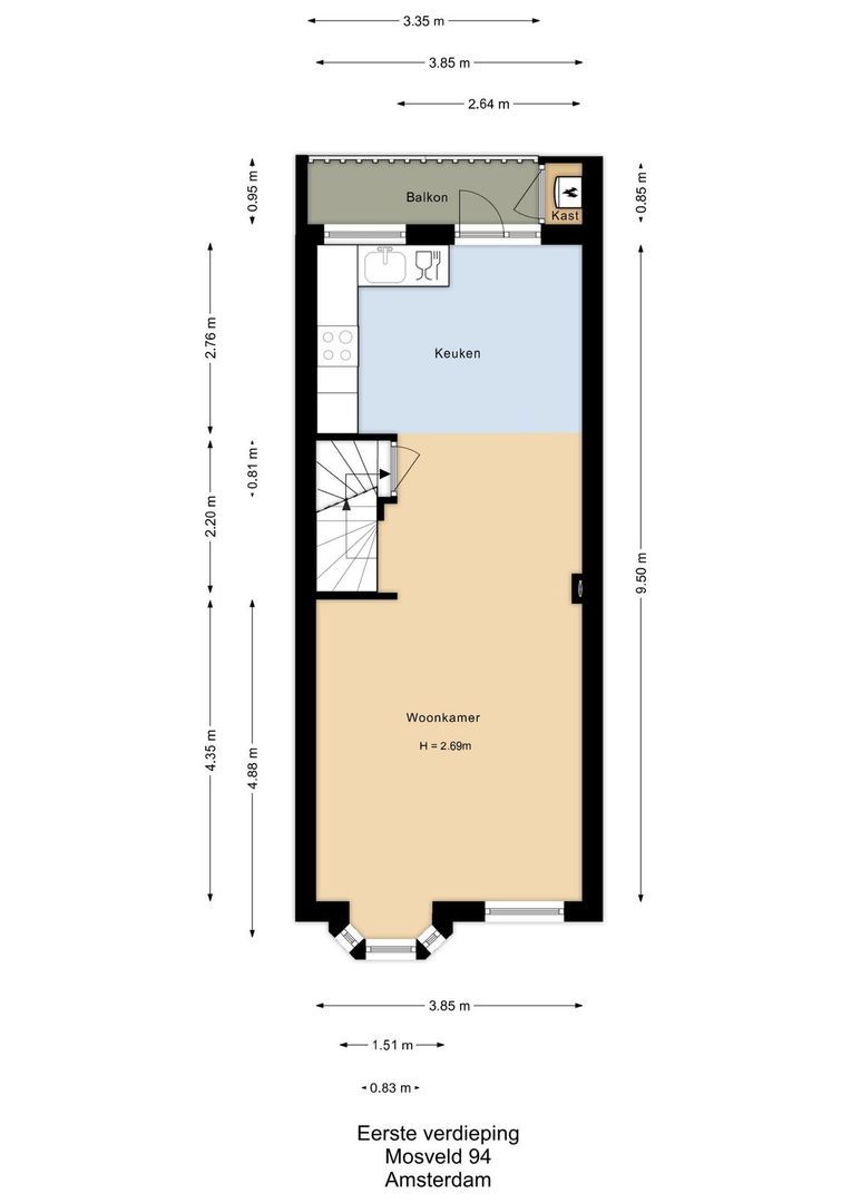 Mosveld 94, Amsterdam plattegrond-1