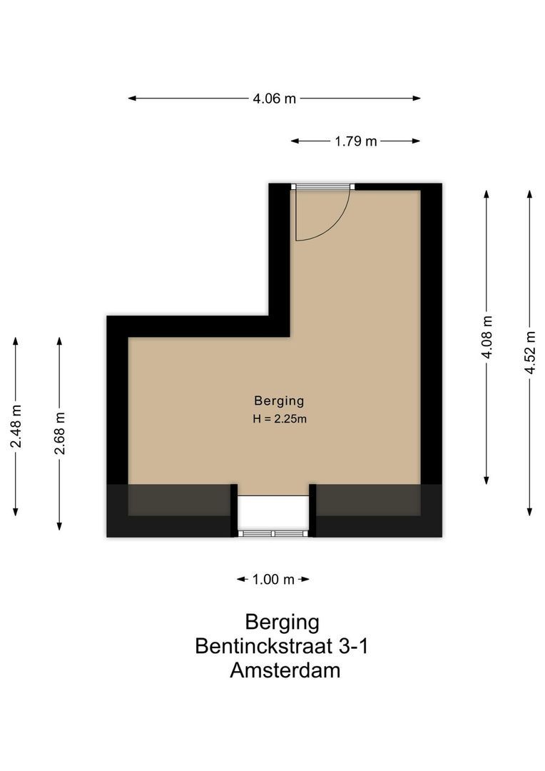 Bentinckstraat 3 1, Amsterdam plattegrond-1