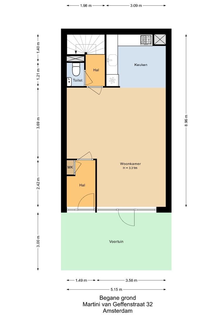Martini van Geffenstraat 32, Amsterdam plattegrond-0