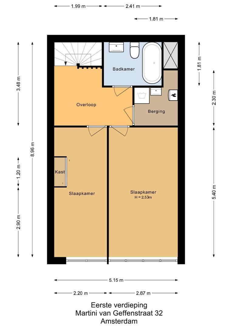 Martini van Geffenstraat 32, Amsterdam plattegrond-2