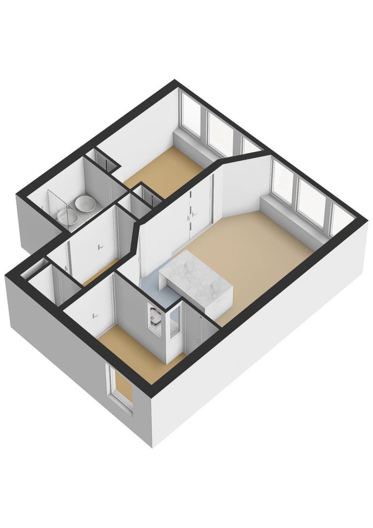 Tweede Egelantiersdwarsstraat 18 B, Amsterdam plattegrond-1