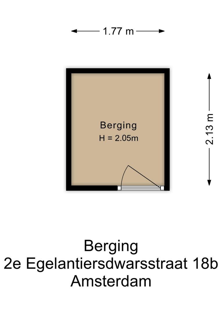 Tweede Egelantiersdwarsstraat 18 B, Amsterdam plattegrond-2