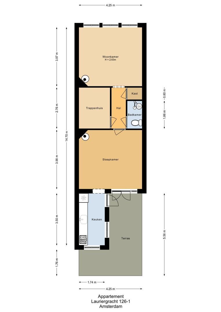 Lauriergracht 126 3, Amsterdam plattegrond-0