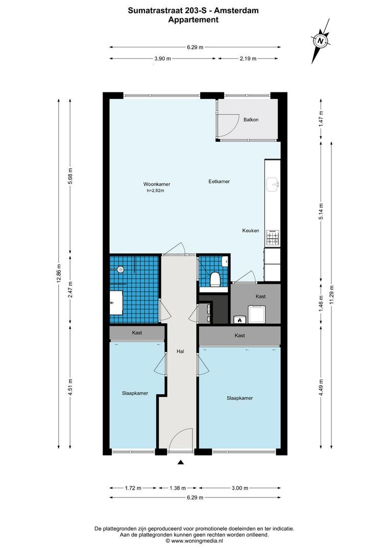 Sumatrastraat 203 S, Amsterdam plattegrond-0
