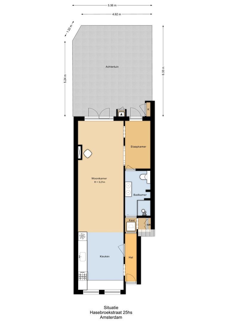Hasebroekstraat 25 H, Amsterdam plattegrond-1
