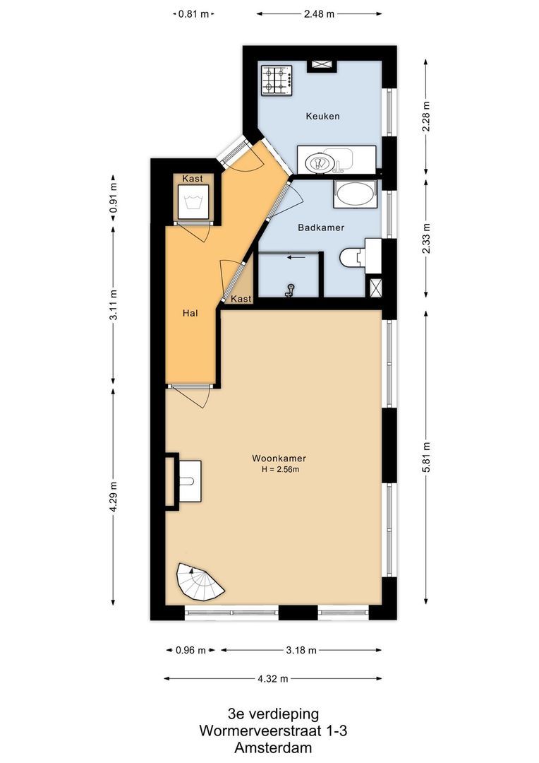 Wormerveerstraat 1 3, Amsterdam plattegrond-0