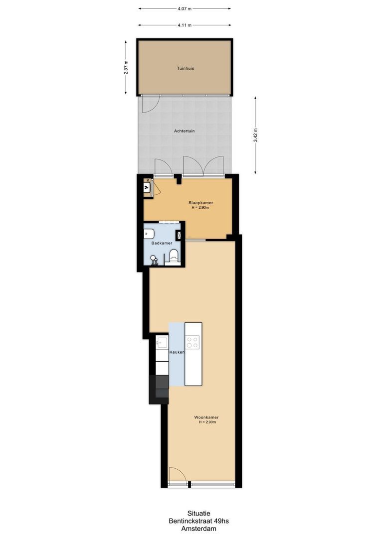 Bentinckstraat 49 H, Amsterdam plattegrond-2