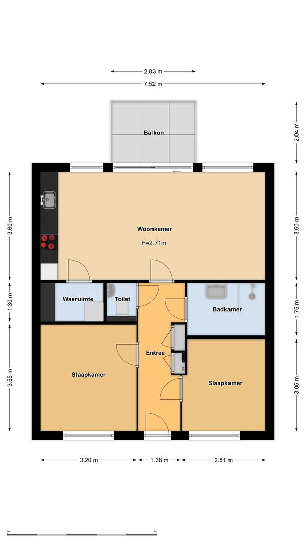 Carel Willinkgracht 557, Diemen plattegrond-2