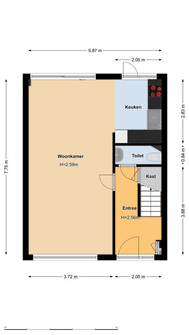 Guido Gezellelaan 4, Uithoorn plattegrond-0